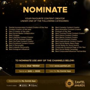ZAMTEL Social Media Awards Nominations Are Here!!!